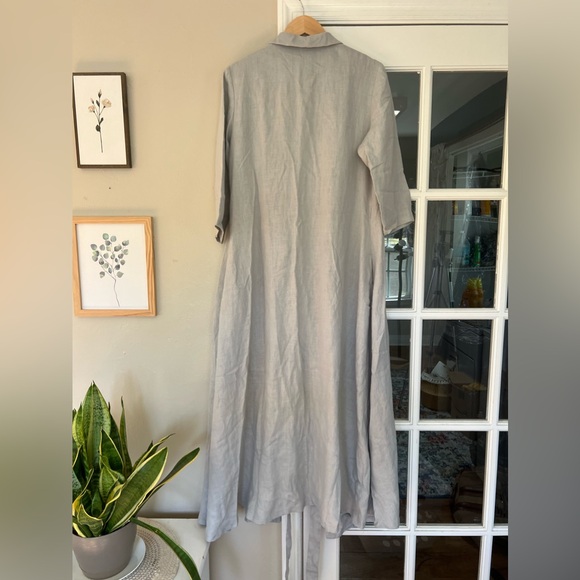 NWT Linen Handmade Studios Marlena Wrap Dress 100% Linen - Picture 6 of 8